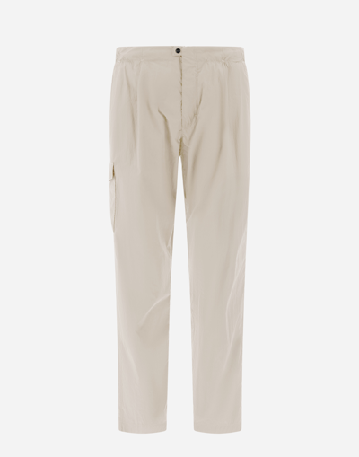 Herno Ultralight Crease Trousers In Natural