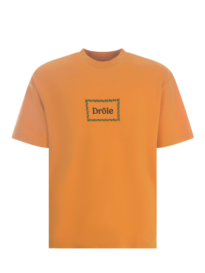 Drôle De Monsieur T-shirt Drole De Monsieur Tresse Made Of Cotton In Orange