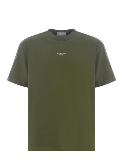 Drôle De Monsieur T-shirt Le Slogan In Khaki