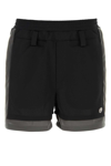 Ambush Bermuda Shorts With Elastic Waistband And Side Stripes In Black