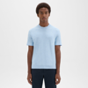 Theory Sarior Short Sleeve Sweater In Skylight Melange
