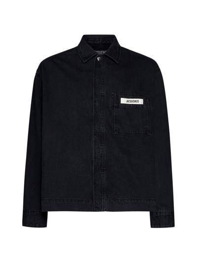 Jacquemus Logo Patch Long In Nero