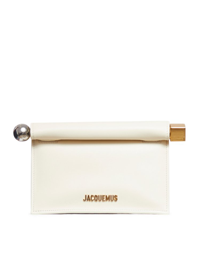 Jacquemus La Petite Pochette Rond Clutch Bag In White