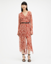 ALLSAINTS ALLSAINTS LIANA WAIMEA PRINT V-NECK MAXI DRESS,