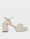 CHARLES & KEITH CHARLES & KEITH - METALLIC ACCENT PLATFORM SLINGBACK SANDALS