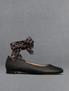 CHARLES & KEITH CHARLES & KEITH - LEATHER MONOGRAM TIE-AROUND BALLET FLATS