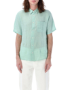 Apc A.p.c. Bellini Linen Shirt In Green