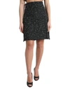 Dolce & Gabbana Black Wool Knit Tweed High Waist Mini Skirt