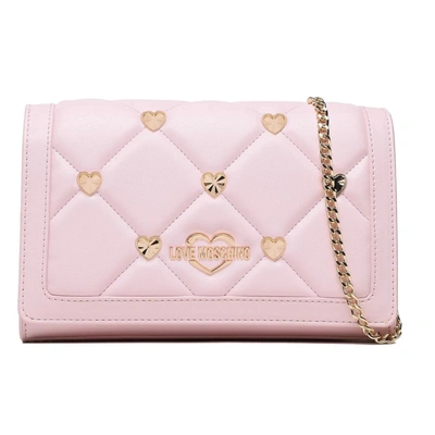 Love Moschino Artificial Leather Crossbody Women's Bag In Pink