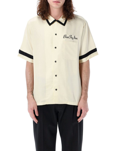 Blue Sky Inn Men's Waiter Camp Collar Short-sleeve Shirt In Cream