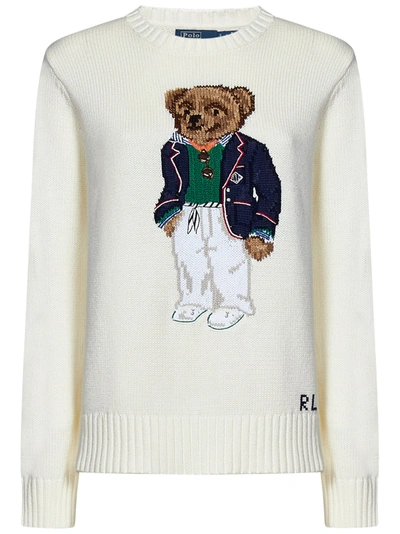 Polo Ralph Lauren Maglia Polo Bear  In Bianco