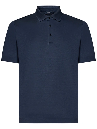 Herno Polo Shirt In Blu