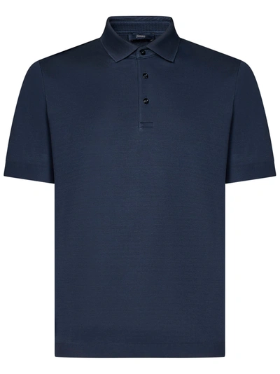 Herno Polo Shirt In Blue
