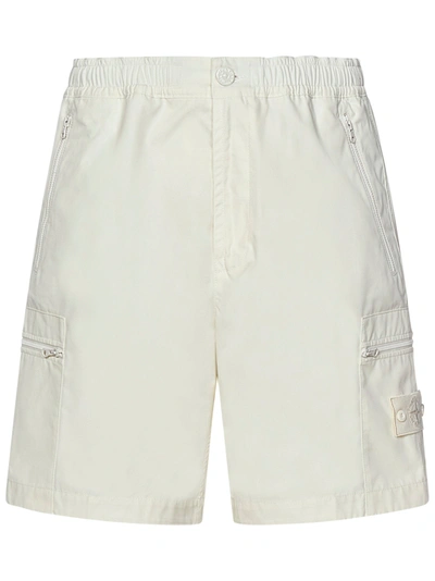 Stone Island Shorts  In Bianco