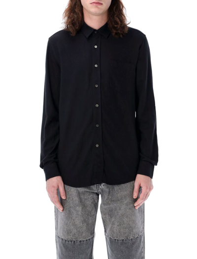 Our Legacy Long-sleeved Silk Shirt In Black