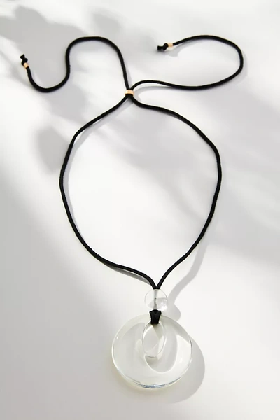 By Anthropologie Lucite Pendant Necklace In Clear