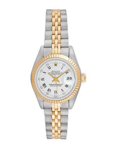 Rolex Women's Datejust Diamond Watch, Circa 1980s (authentic ) In Metallic