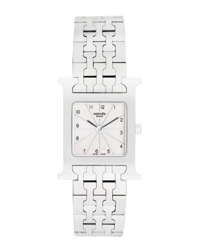 Hermes Hermès Women's H-watch Watch, Circa 2000s (authentic ) In Metallic
