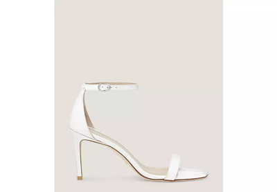 Stuart Weitzman Nunakedcurve 85 Sandal In White