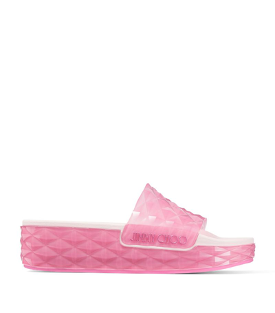 Jimmy Choo Diamond Slides In Pink