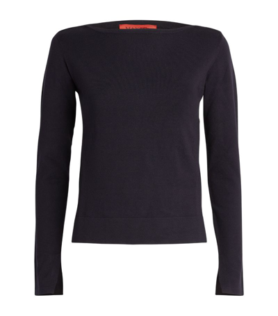 Max & Co Boat-neck Sweater In Blue