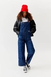 LEE X JEAN-MICHEL BASQUIAT DENIM OVERALL IN RINSED DENIM, WOMEN'S AT URBAN OUTFITTERS