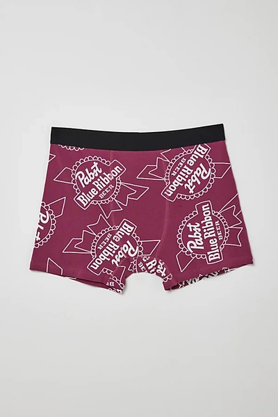 Urban Outfitters Pabst Blue Ribbon Logo Boxer Brief In Maroon, Men's At
