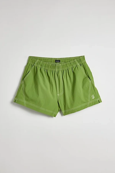 Standard Cloth Ryder 3" Nylon Short In Lime, Men's At Urban Outfitters