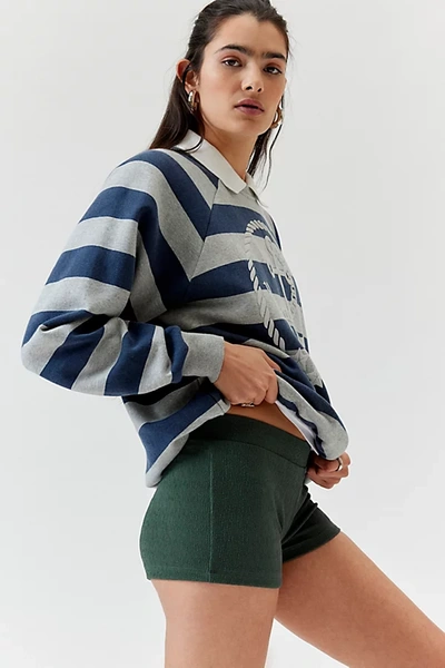 Urban Renewal Remnants Textured Knit Micro Short In Green, Women's At Urban Outfitters