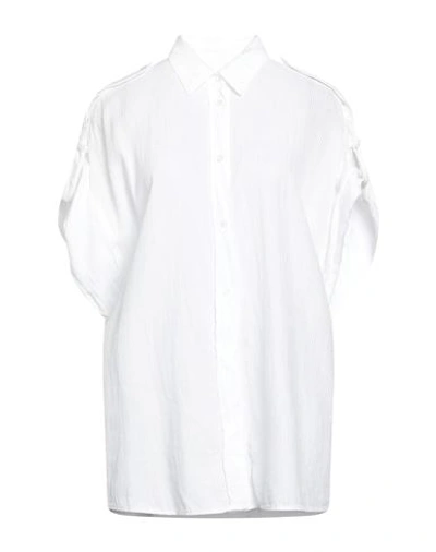 Dondup Woman Shirt White Size 4 Cotton