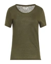 Marant Etoile Marant Étoile Woman T-shirt Military Green Size Xs Linen