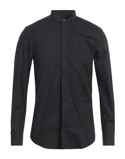 Dondup Man Shirt Black Size Xxl Cotton, Elastane