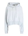 Msgm Woman Sweatshirt Grey Size S Cotton, Polyester In Grey