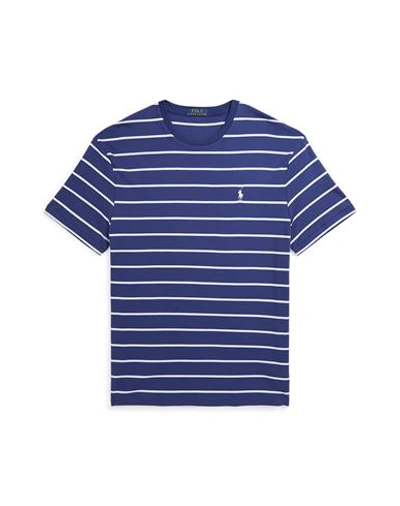 Polo Ralph Lauren Classic Fit Striped Soft Cotton T-shirt Man T-shirt Navy Blue Size L Cotton