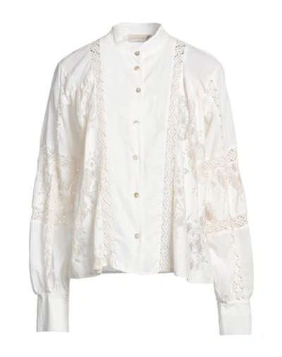Haveone Woman Shirt Ivory Size M Cotton, Polyamide In White