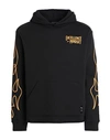 Puma Caution Hoodie Man Sweatshirt Black Size L Cotton In Black