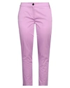 Emme By Marella Woman Pants Mauve Size 4 Cotton, Elastane In Purple