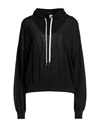 Eleventy Woman Sweater Black Size Xxl Viscose, Polyamide