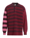 Isabel Marant Man Sweater Burgundy Size L Merino Wool, Polyamide, Viscose, Elastane In Red