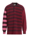 Isabel Marant Man Sweater Burgundy Size S Merino Wool, Polyamide, Viscose, Elastane In Red