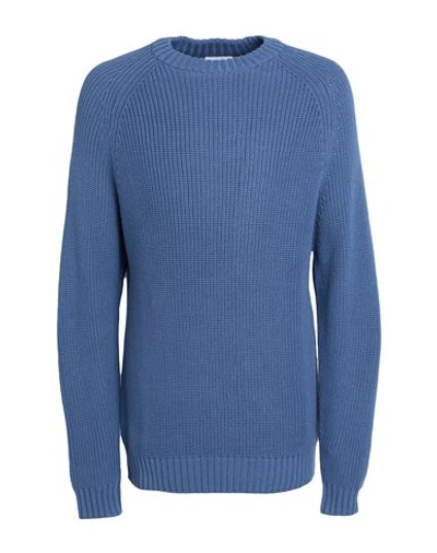Topman Man Sweater Pastel Blue Size L Cotton, Acrylic