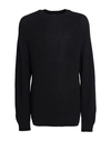 Topman Man Sweater Black Size Xl Cotton, Acrylic In Black