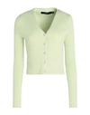 Vero Moda Woman Cardigan Light Green Size L Livaeco By Birla Cellulose, Polyester, Nylon