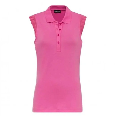 Golfino The Maddalena Cap Sleeve Polo In Pink