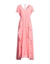 Diana Gallesi Woman Maxi Dress Coral Size 14 Polyester In Red