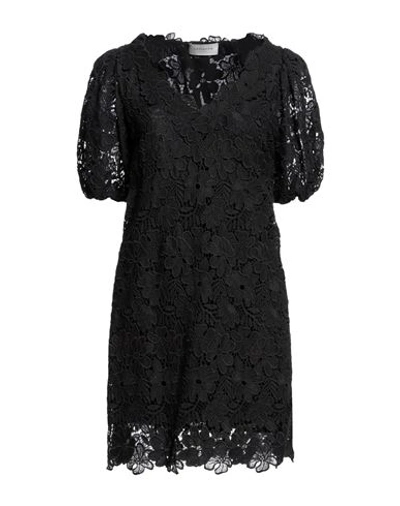 Ermanno Firenze Woman Mini Dress Black Size 10 Cotton, Polyester