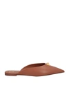 Valentino Garavani Woman Mules & Clogs Brown Size 8 Leather