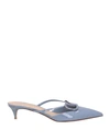 Valentino Garavani Woman Mules & Clogs Pastel Blue Size 6.5 Soft Leather