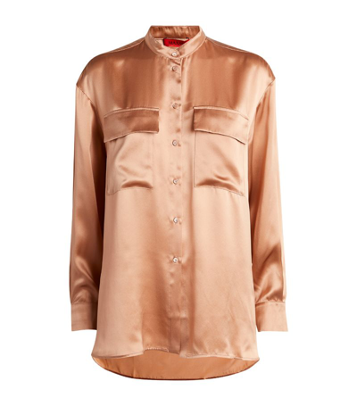 Max & Co Silk Shirt In Pink