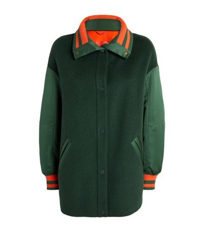 Max & Co Oversized Bomber Jacket In Green